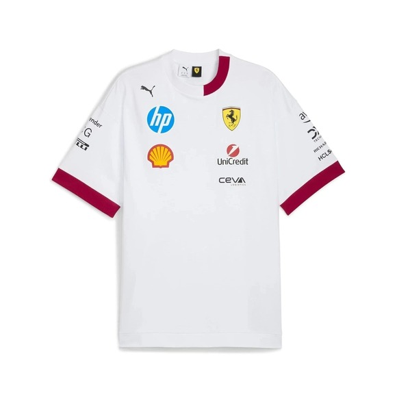 Puma Other - Scuderia Ferrari F1 2025 Men's Miami GP Team Oversized T-Shirt White Sz S